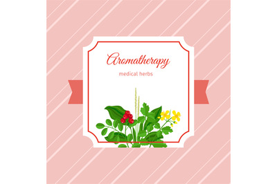 Aromatherapy medical herbs label