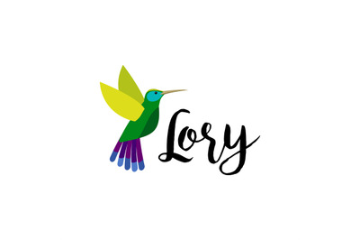 Exotic tropical lory bird