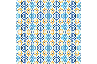 Geometric pattern in blue color