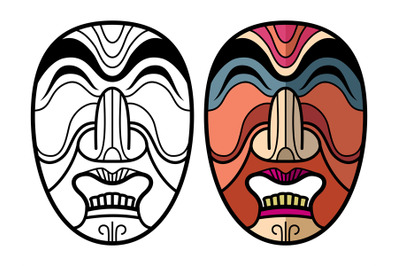 Mexican indian aztec traditional masks