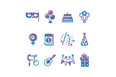 Party, event, festive icons