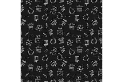 Dynamits and pyrotechnics seamless pattern