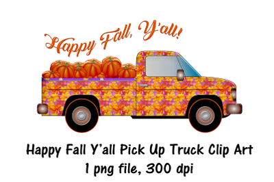 Happy Fall, Y&#039;all. Pumpkin Pick Up Truck