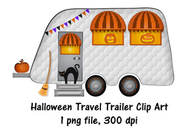 Halloween Travel Trailer Clip Art