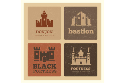 Castles&2C; fortress&2C; bastion label design