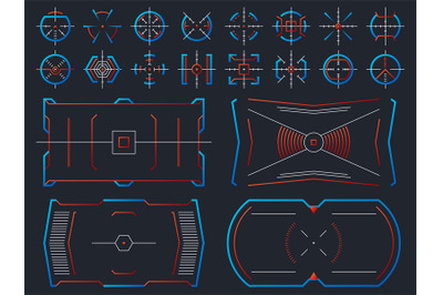 Futuristic hightech virtual screen design. Computer systems hud panel