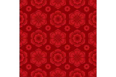 Traditional chinese and japanese floral seamless pattern design. Vecto