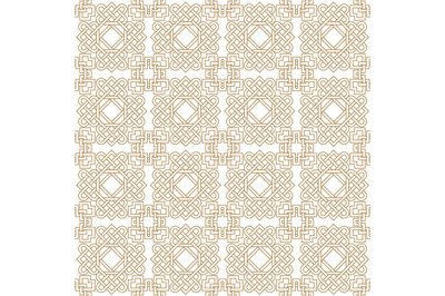 Abstract asian seamless pattern with celtic knots