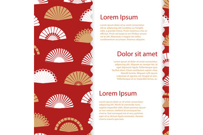 Hand fan banner template