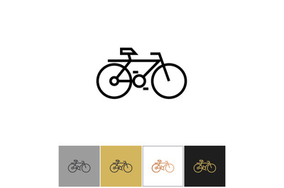 Bike icon, bicycle symbol or biking travel sign