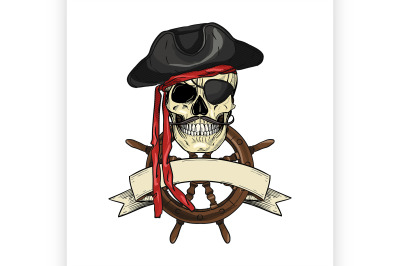 Sketch pirate skull