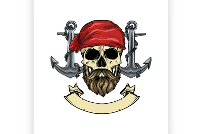 Sketch pirate skull