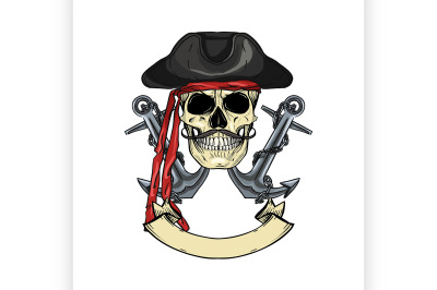 Sketch pirate skull