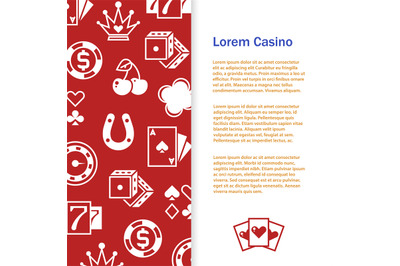 Casino poker banner template design