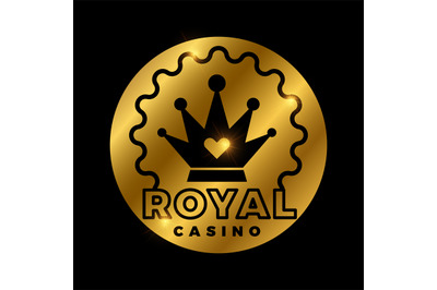 Royal casino golden vector design