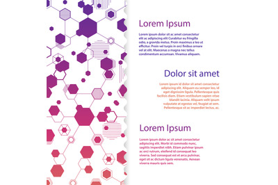 Abstract honeycomb vector flyer template