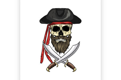 Sketch pirate skull