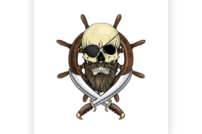 Sketch pirate skull