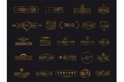 Modern golden luxury emblems for shopping tag