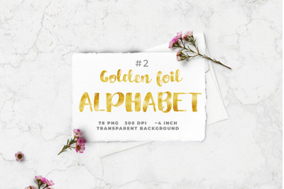 Golden Foil Alphabet II