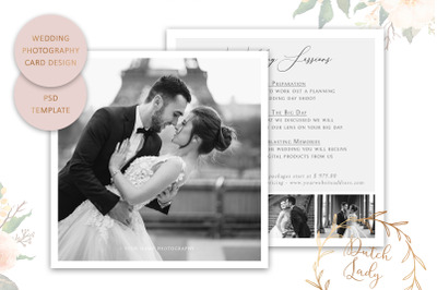 PSD Wedding Photo Session Card Template #5
