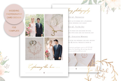 PSD Wedding Photo Session Card Template #6