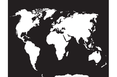 Map world black white