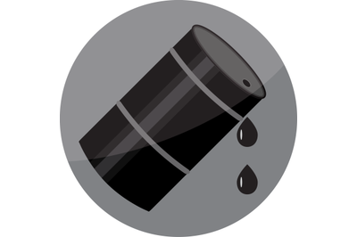 Flat icon oil barrel