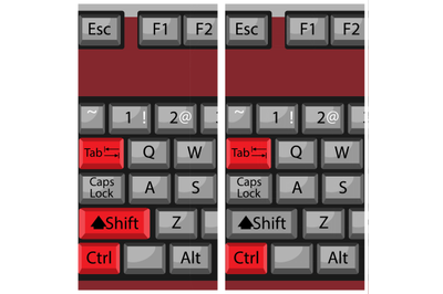 Combination button keyboard, page next and back