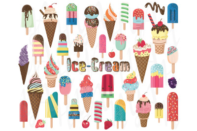 Popsicles and Ice Cream Elements