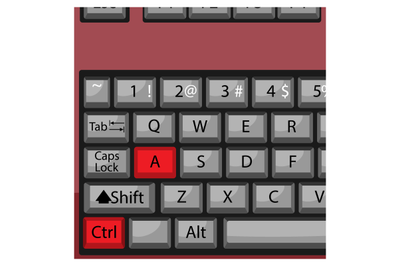 Combination keyboard ctrl A