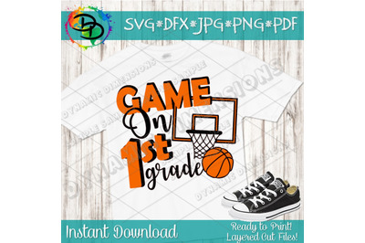 Game On 1st Grade SVG&2C; SVG cut file&2C; first grade svg&2C; Back to School s