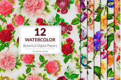 Watercolor Botanical Patterns