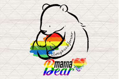 Mama Bear Png, Lgbt Png, Lgbt Pride Png - INSTANT DOWNLOAD - PNG