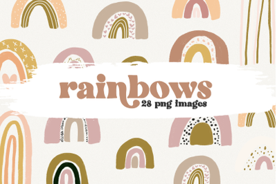 Rainbows - Modern Rainbow Clip Art