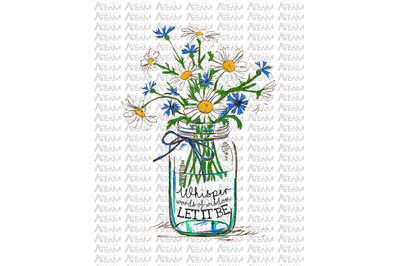 Whisper Words Of Wisdom Let It Be Png, Hippie Png, Flowers Png