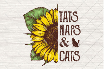 Tats Naps And Cats Png, Cat Png, Sunflower Png