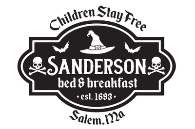 Sanderson Bed &amp; Breakfast Halloween Witch Design