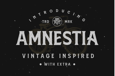 Amnestia Typeface with Extra
