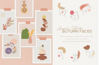 Autumn Faces, creative graphic collection