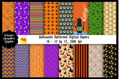 Halloween Patterned Digital Papers