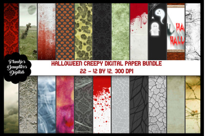 Halloween Creepy Gory Digital Paper Bundle