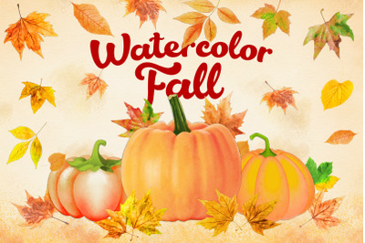 Watercolor Fall Clipart