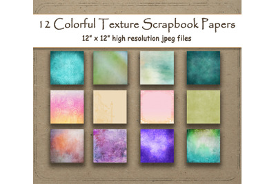 Textured Digital Paper 12&quot; x 12&quot; Bold Distressed scrapbook paper pages