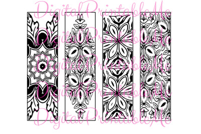 Printable Bookmark Coloring Page book mark adult instant download digi