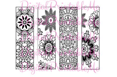 Printable Bookmark Coloring Page book mark adult instant download digi