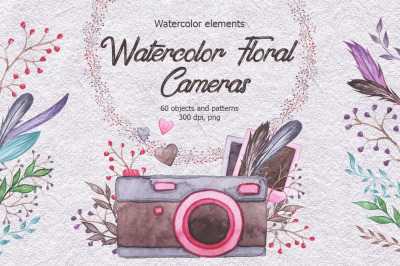 Watercolor Floral Cameras