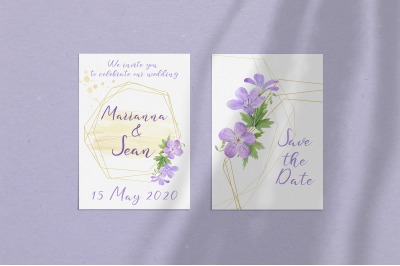 Blank mockup 5x7 with curtains shadow overlay lavender color backgroun