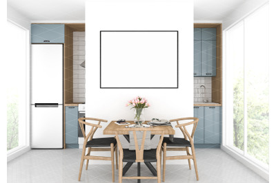 Interior scene - artwork background - frame mockup