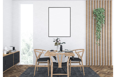 Interior scene - artwork background - frame mockup